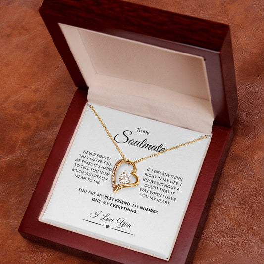 To My Soulmate - Never Forget | Number One | Forever Love Necklace