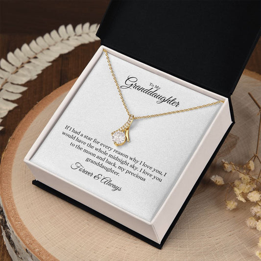 To My Granddaughter - A Star Forever & Always | Alluring Beauty Necklace