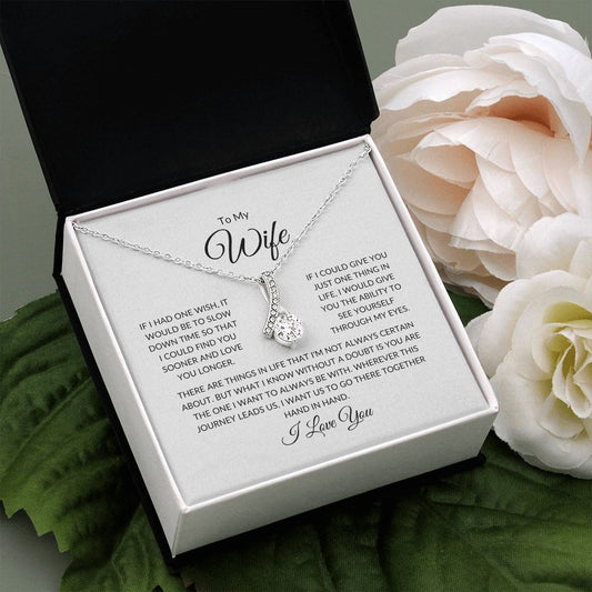 To My Wife - One Wish - I Love You | Alluring Beauty Necklace