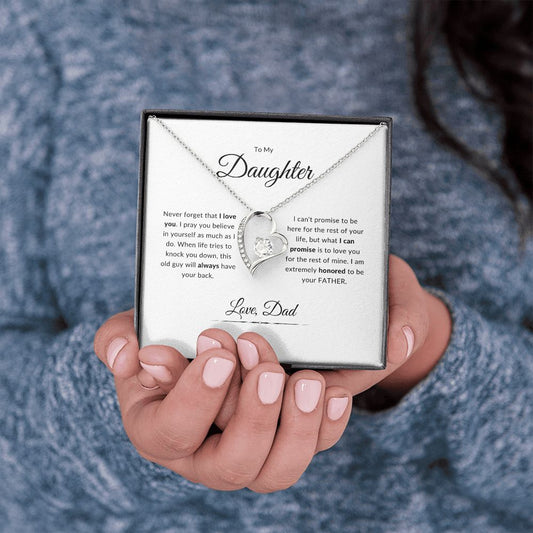 To My Daughter - Never Forget - I Love You | Love Dad | Love Necklace