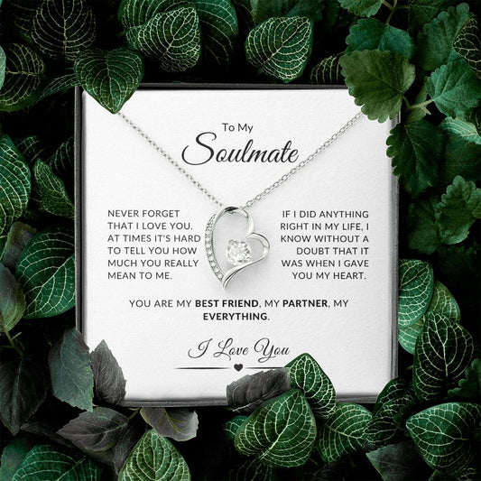 To My Soulmate - Never Forget | Partner | Forever Love Necklace