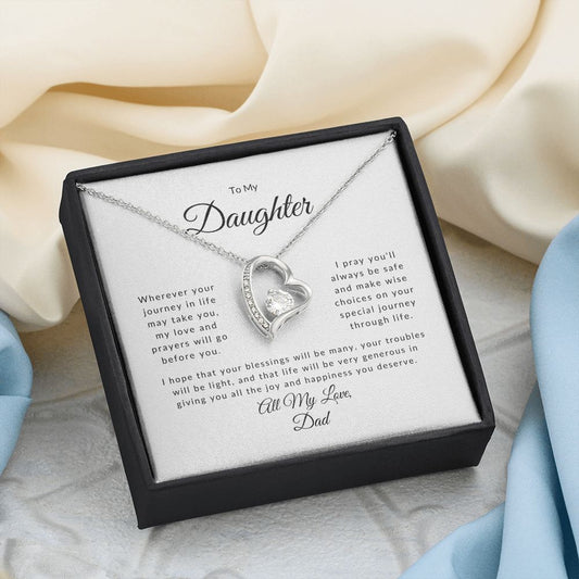 To My Daughter - Wherever Your Journey | All My Love Dad | Forever Love Necklace